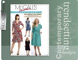 5974 MCCALLS PLETSCH SS-LS TIE OR NOT KNIT DRESS LENGTHS PATTERN 18W-24W